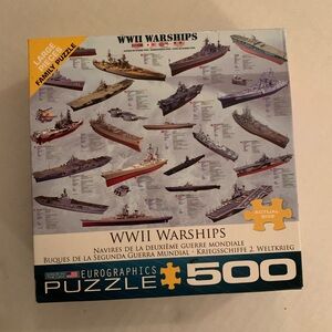 WWII Warships 500 piece puzzle. Eurographics. Sturdy pieces.